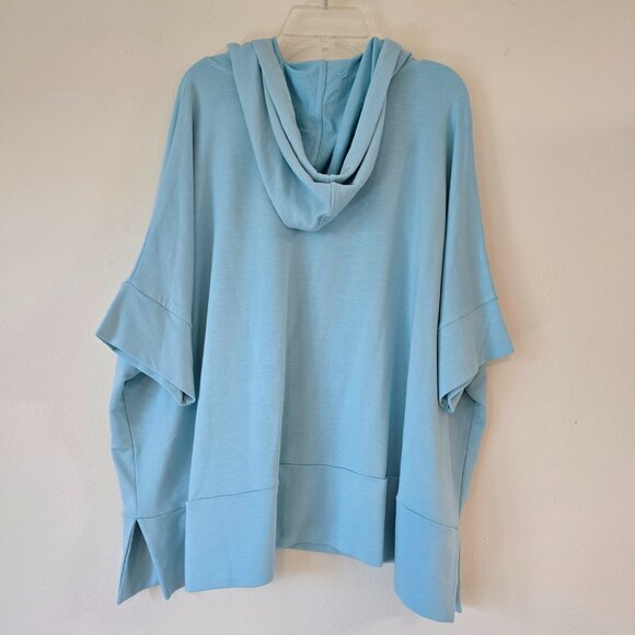 NWT Pretty Aqua Blue SS Pullover Hoodie Worshop Republic Clothing XL - Picture 4 of 16